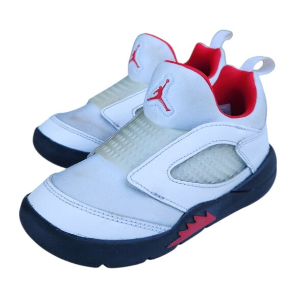 Air Jordan 5 Retro Little Flex PS CK1227-100 White Fire Red Black Size 11C - Picture 7 of 11